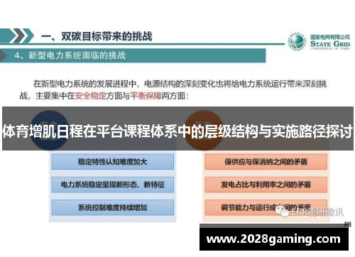 体育增肌日程在平台课程体系中的层级结构与实施路径探讨